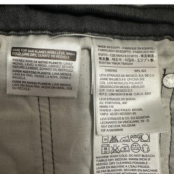 Levi’s Jeans Mens 32x36 Grey 511 Slim Fit Rigid Denim - Picture 5 of 7